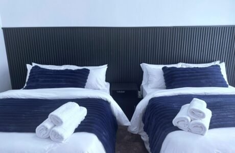 Apartment 1 – Living Room, 2 Double Beds Room & Full Kitchen
